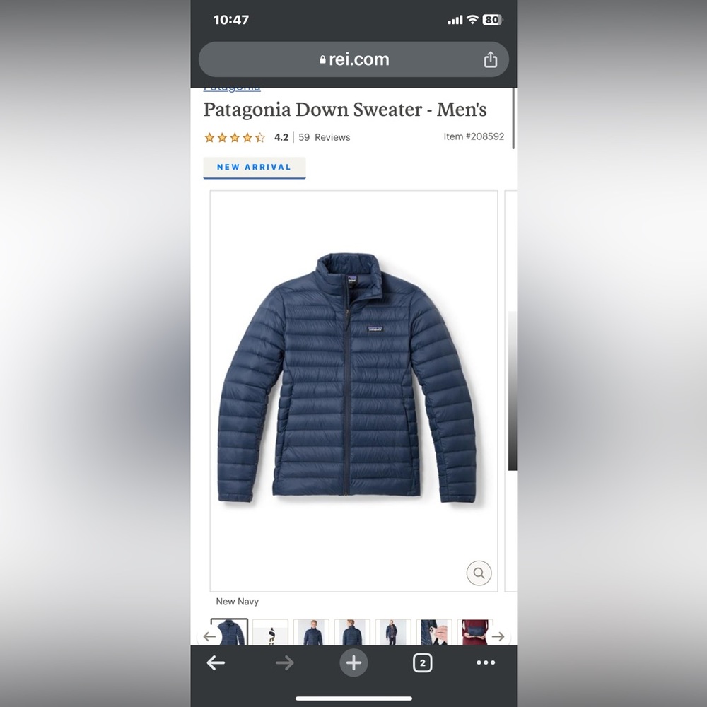 Patagonia | Down Sweater in True Navy - Picture 3 of 17
